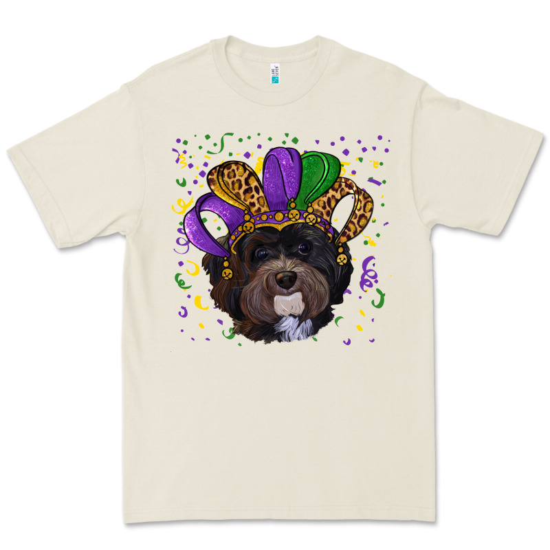 Mardi Gras Hat Havanese Dog Premium Tee by RanaPortraitStore | Teevron