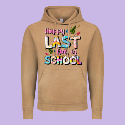 Happy Last Day Of School Vintage Hoodie Designed By Jahusdesignshop