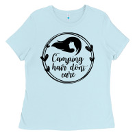 Baby Blue Camping Ladies Tee - Unal Design