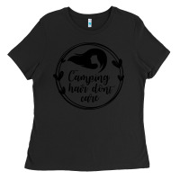 Black Camping Ladies Tee - Unal Design