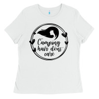 White Camping Ladies Tee - Unal Design