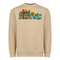 Mushroom she is strong with cross Heavyweight Sweatshirt - AdoDesignShop