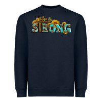 Navy she is strong with cross Heavyweight Sweatshirt - AdoDesignShop