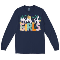 Navy mom of girls Long Sleeve Tee - JahusDesignShop
