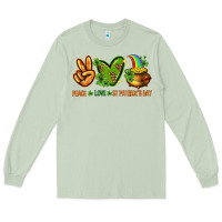 Matcha peace love st patricks day Long Sleeve Tee - NancyCooperArtShop