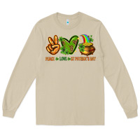 Mushroom peace love st patricks day Long Sleeve Tee - NancyCooperArtShop
