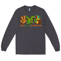 Smoke peace love st patricks day Long Sleeve Tee - NancyCooperArtShop