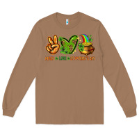 Toasted Coconut peace love st patricks day Long Sleeve Tee - NancyCooperArtShop