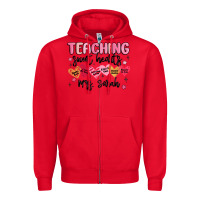 Red teaching sweet hearts Zipper Hoodie - MaliasSmallBusiness