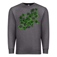 Charcoal Heather Botanical Schefflera Illustrations Premium Sweatshirt - LillyAllenDesigns