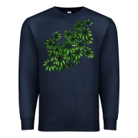 Navy Botanical Schefflera Illustrations Premium Sweatshirt - LillyAllenDesigns