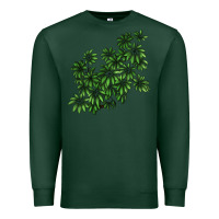 Sports Green Botanical Schefflera Illustrations Premium Sweatshirt - LillyAllenDesigns