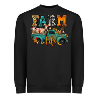 Black farm life farm animals truck Heavyweight Sweatshirt - Jasminsmagicworld