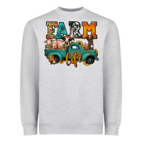 Heather Grey farm life farm animals truck Heavyweight Sweatshirt - Jasminsmagicworld
