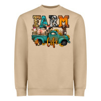 Farm Life Farm Animals Truck Heavyweight Sweatshirt | Teevron