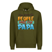 Army Green my favorite people call me papa Premium Hoodie - JahusDesignShop
