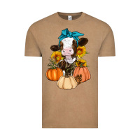 Vintage Coffee Cow Fall Pumpkin Vintage Tee - Artiststas