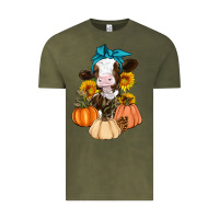 Vintage Olive Cow Fall Pumpkin Vintage Tee - Artiststas
