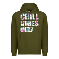 Army Green Chill Vibes Only Premium Hoodie - Bettercallsaul