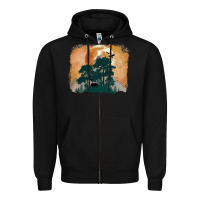 Black wilderness leopard Zipper Hoodie - MaliasSmallBusiness