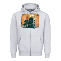 Heather Grey wilderness leopard Zipper Hoodie - MaliasSmallBusiness