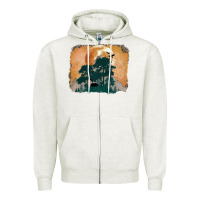 Oatmeal Heather wilderness leopard Zipper Hoodie - MaliasSmallBusiness