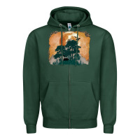 Sports Green wilderness leopard Zipper Hoodie - MaliasSmallBusiness