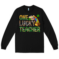 Black one lucky teacher st patricks Long Sleeve Tee - NancyCooperArtShop