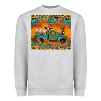Heather Grey farm animals truck Heavyweight Sweatshirt - Jasminsmagicworld
