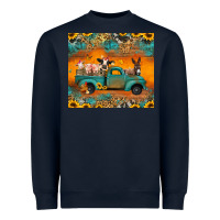 Navy farm animals truck Heavyweight Sweatshirt - Jasminsmagicworld