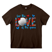 Chocolate Brown for the love of the game hockey Heavy Core Tee - texasbilliewilder