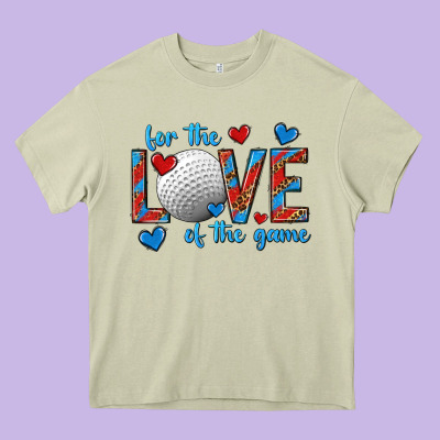 For The Love Of The Game Hockey Heavy Core Tee Designed By Texasbilliewilder