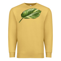 Antique Gold Golden Pothos Leaf Premium Sweatshirt - LillyAllenDesigns