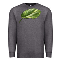 Charcoal Heather Golden Pothos Leaf Premium Sweatshirt - LillyAllenDesigns