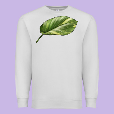 Golden Pothos Leaf Premium Sweatshirt Designed By Lillyallendesigns