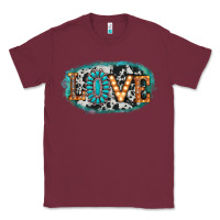 Burgundy love western Classic Tee - AdoDesignShop