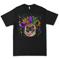 Black mardi gras hat pug Premium Tee - RanaPortraitStore