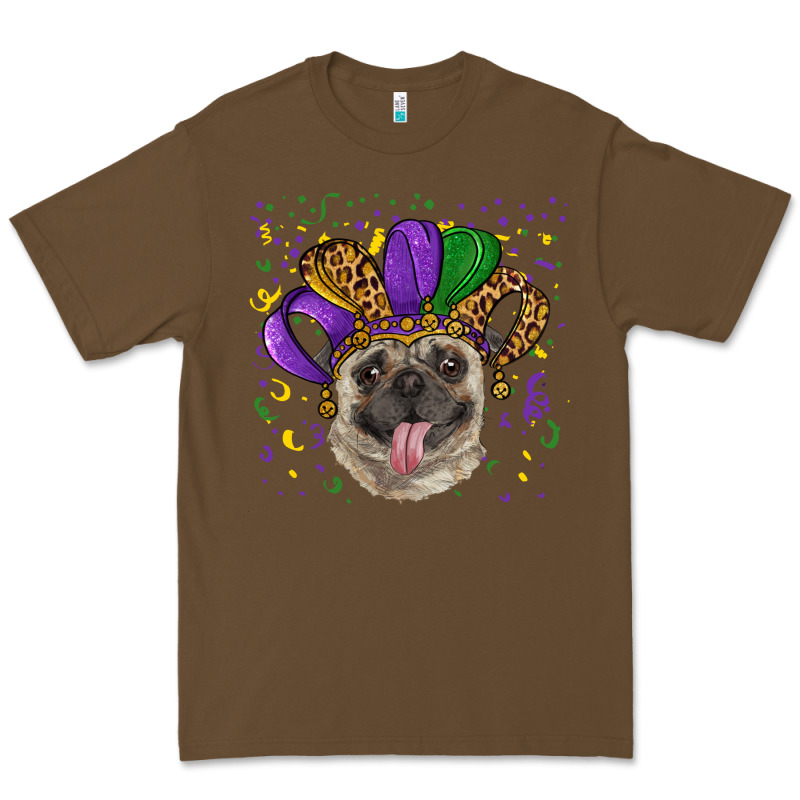 Mardi Gras Hat Pug Premium Tee by RanaPortraitStore | Teevron