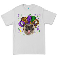 Dove Grey mardi gras hat pug Premium Tee - RanaPortraitStore