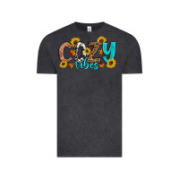 Vintage Black Cozy Vibes Fall Sunflowers Vintage Tee - Artiststas