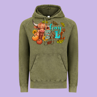 Hay Fall Heifer Vintage Hoodie Designed By Adodesignshop
