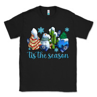 Black tis the season christmas tree  cake winter and snowman Classic Tee - AdoDesignShop