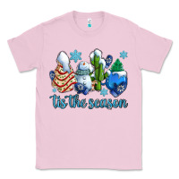 Bubblegum Pink tis the season christmas tree  cake winter and snowman Classic Tee - AdoDesignShop