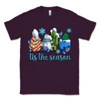 Plum tis the season christmas tree  cake winter and snowman Classic Tee - AdoDesignShop
