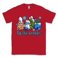 Red tis the season christmas tree  cake winter and snowman Classic Tee - AdoDesignShop