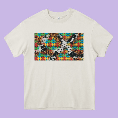 Western Autism  Cup Heavy Core Tee Designed By Artiststas