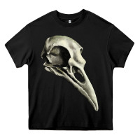 Black Raven Skull Heavy Core Tee - RanaPortraitStore