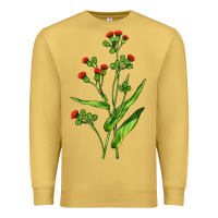 Antique Gold Tassel Flower Illustrations Premium Sweatshirt - LillyAllenDesigns