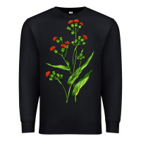 Black Tassel Flower Illustrations Premium Sweatshirt - LillyAllenDesigns