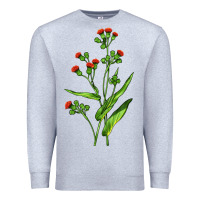 Heather Grey Tassel Flower Illustrations Premium Sweatshirt - LillyAllenDesigns